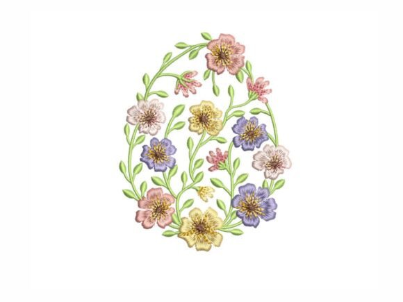 Floral Easter Egg: A Thoughtful Embroidery Design for Meaningful Gifts