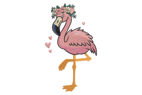 Floral Flamingo: A Thoughtful Embroidery Design for Meaningful Gifts
