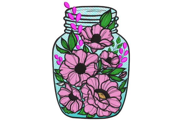 Floral Jar: A Seasonal Embroidery Gem for Holiday Makers